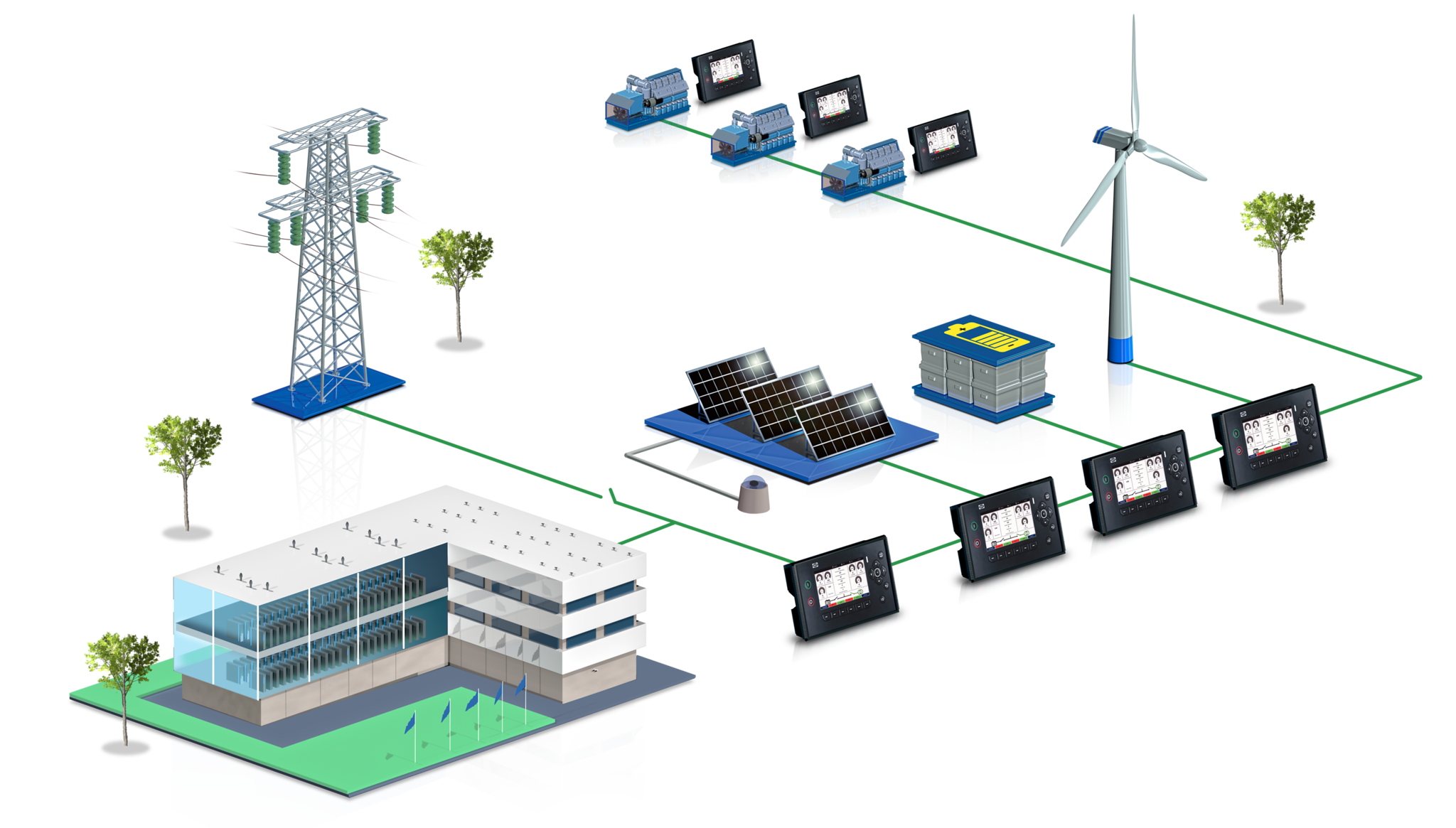 Grid tied hybrid power (data centre) ie250 x4