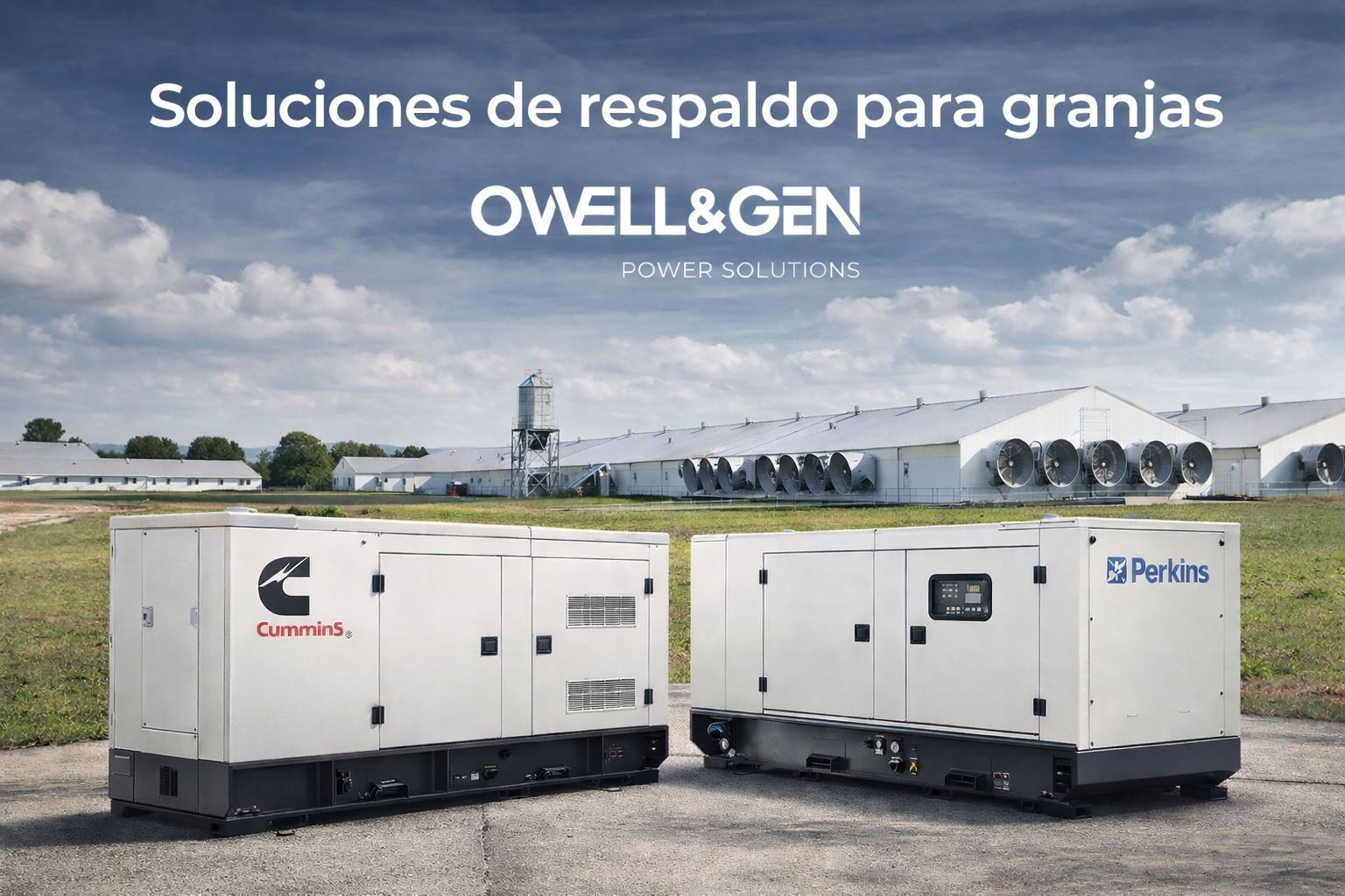 Soluciones confiables de energía de respaldo para granjas