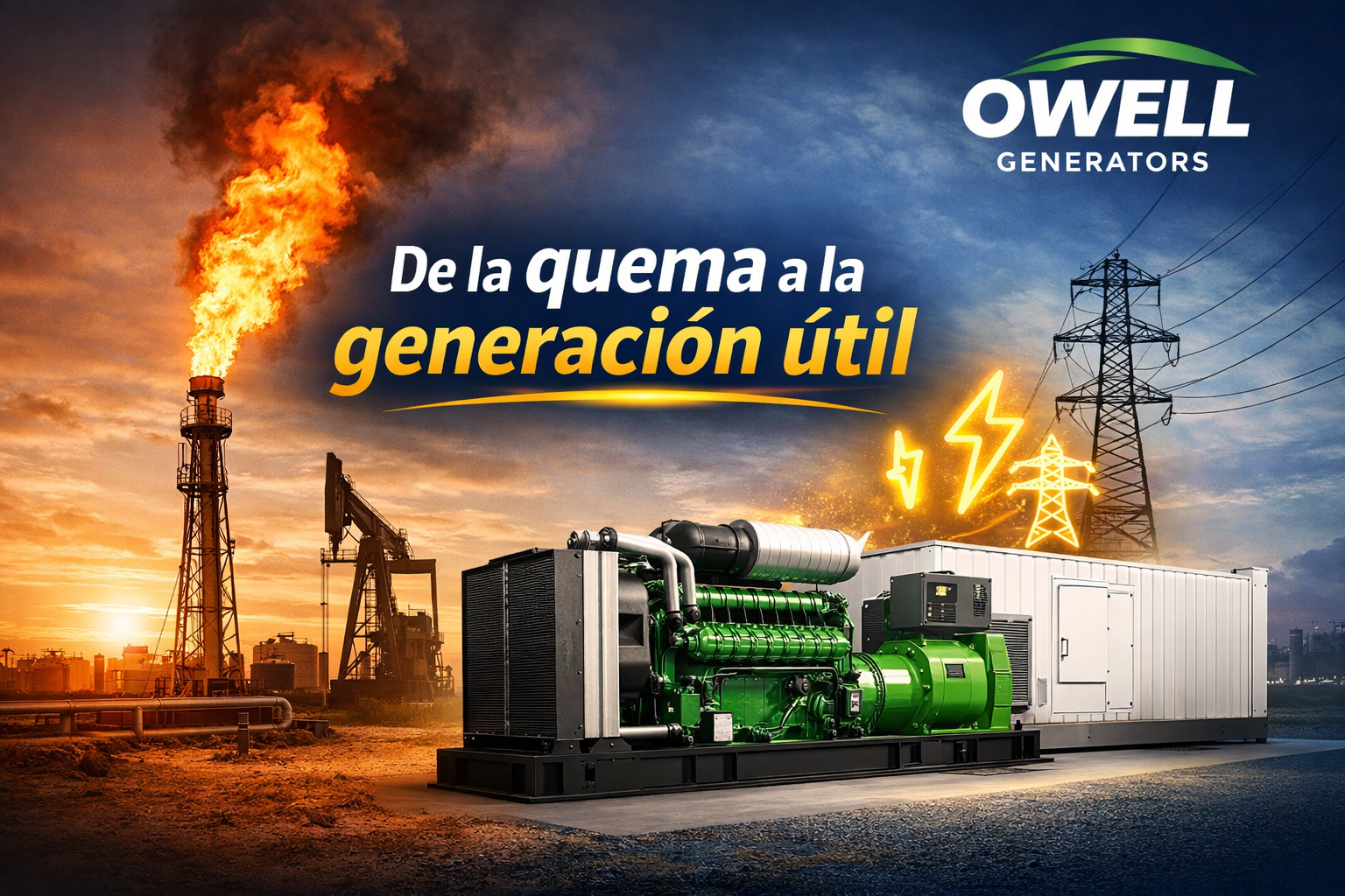 Generación eléctrica con gas asociado en campo petrolero