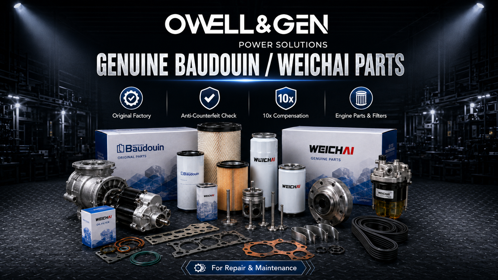 Venta de Repuestos Originales para Motores Weichai y Baudouin